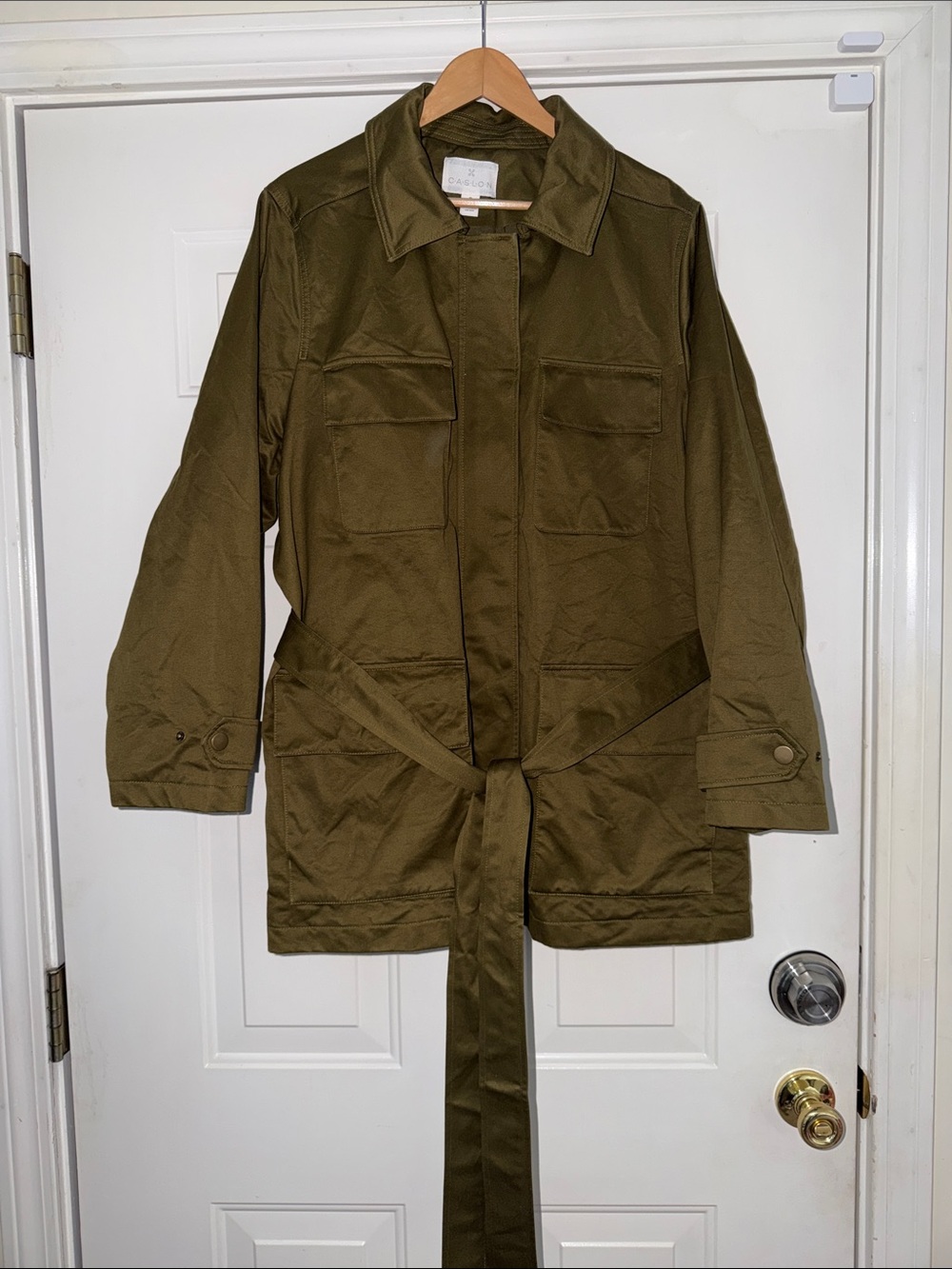Caslon Olive Utility Tie-Waist Jacket. Size 3X - Picture 1 of 8